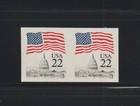 Us Error Stamps  2115g Flag  Capitol  Imperf Coil Pair W narrow Tag Shift  Mnh