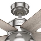 Hunter Fan 44 Inch Brushed Nickel Indoor Ceiling Fan With Light And Pull Chain