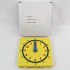 Yellow Student Clock Teaching Tool For Homeschool Original Box Very Good