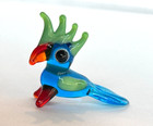 Ganz World Miniature Glass Collectible Figurine Blue   Green Cockatiel Bird 1 