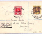 Virgin Islands War Tax Cover Registered Road Town Tortola Gb Ww1 1917 Yx51