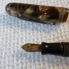 Vintage Ottawa Brown Marble Effect Lever Filler Fountain Pen For Students  As Is
