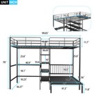 Full Over Twin Bunk Beds With Desk And Shelves Modern Metal Loft Bunk Bed Frames