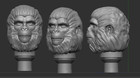 Custom Mego Planet Of The Apes Cornelius Chimp Resin Head For 8  Figure  z96 