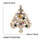 Vintage Crystal Baroque Christmas Tree Brooch Pin Jewelry Gift Accessories New