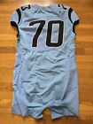 Game Worn Unc Tar Heels Football Blue Jersey  70 University Of North Carolina