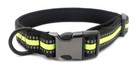 Dog Collar Neoprene Nylon Reflective Adjustable Red Purple Lime S M L