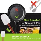 Commercial Spoonula Rubber Spatula Set  High Heat 2 Spoonulas 9 5   Red white 