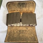 Antique Leather Doctor Bag Medical Case W  Glass Vials   Leather Holder