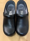 Dansko Black Leather Pro nurses Shoes Slip On Mules Sz 36 us 6 Nwot
