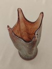 Antique Dugan Peaked Frit Glass 7 1 2  Vase Amethyst Purple Gothic Looking 1905 