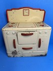 Wolverine Kitchen Stove Oven Childrens Toy Vintage Metal Cream Red