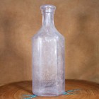 Pharmacist 3iv 4oz Antique Bottle Circa 1900 Medicine Embossed Purple Glass Good