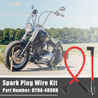 2 Pcs Spark Plug Wire Kit 10 4mm 10mm Red Silicone Compatible For Harley-davi   