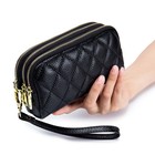 Women Genuine Leather Wallet Clutch Double Zip Around Card Holder Large Capacity