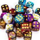 25 Pieces Colored Dice 6 Sided Dice Set  6 Sided Standard Dices With Black Draws