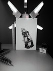 Original Female Figure Drawing Pen Ink Anime Art A5 Unframed 002