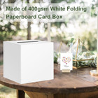 White Card Box Raffle Box Cardboard Receiving Money Box Holder For Graduation  V