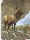 1998 Bj Henderson    bull Elk    Limited Edition Wall Art 304 1000
