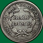 1854 Arrows Seated Liberty Half Dime Choice Extremely Fine Xf  Coin  39326
