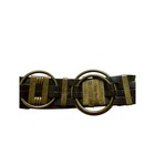 Vintage Leather And Bronze Belt Statement Accessory 80s Cosplay 