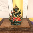 Green Tara Statue   Blessed By Tibetan Buddhist Lama   Artisan Hand Painted