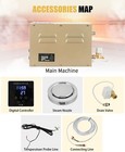 12kw Steam Generator Home Sauna Commercial Self-draining Shower System Bath Us