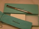 Vintage Tiffany Silver Pen 925 Sterling Silver With T Clip   Rare Design  W  Box