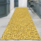 Gold Runner Rug  Glitter Hall Carpet  Shiny Floor Mat  Glam Entry Rug