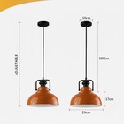 Vintage Industrial Dome Pendant Light  Retro Metal Shade Hanging Ceiling Fixture