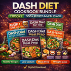 Dash Diet Cookbook Bundle     7 Books  300  Healthy Recipes   Meal Plans