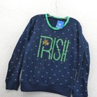 Adidas Sweatshirt Kids Medium Notre Dame Fighting Irish Navy Blue Trefoil Y2k