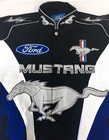 Ford Mustang Nascar Black blue Embroidered Horse Logo Racing Jacket  Men s Sz  M