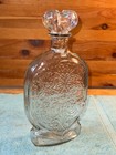 Schenley Whiskey Liquor Embossed Clear Glass Decanter Cork Top 13d-9 53 9 Vtg