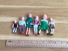 Vintage German Miniature Dollhouse Caco Dolls Mother Children Wrapped Wire Lot