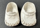 Vintage White Soft Vinyl Baby Doll Shoes