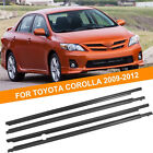 4pcs Door Window Weatherstrips Belt Seal Moulding Trim For Toyota Corolla 09-12