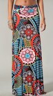 Usa New Plus Size Womens High Waisted Fold Over Fiesta Boho Long Maxi Skirt 1x