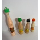 Lot Of 7 Vintage Candy Containers Sip Powder Bottles Accordion Cigar Baby Bottle