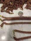 100 Vintage Copper Coated Bracelet Chains Fold Over Clasp Japan 7 5  Inches