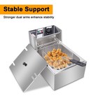 2500w 6l Commercial Electric Deep Fryer Restaurant Stainless Steel 10 5qt W lid