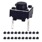 20 Pcs 6 Mm 2 Pin Momentary Tactile Tact Push Button Switch Through Hole