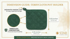 Pot Holders Hunter Green Cotton   Heat Resistant  Durable  Machine Wash