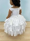 Civil War Ruffed Petticoat Only Undergarments In White Cotton For 18    Dolls