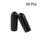 Uxcell 50pcs Rubber End Caps 4mm Id Vinyl Round Tube Bolt Cap 4mm  Black