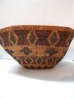 Large Antique Yokuts Uniq Square Form Calif Indian Basket - Rattlesnake Bands