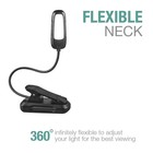 Flexible Rechargeable Led Book Light With 3 Light Modes Easy Clip Reading Lamp