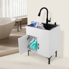 Freestanding Sink Laundry Sink Rectangular Sink W pull-out Faucet   Cabinet     