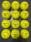 Dudley Thunder Zn Blue Seam Used Slow Pitch Softballs Usssa Pro-m 12 In 1 Dozen