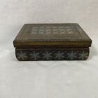 Vintage Made In Poland Antique Hand Carved   Painted Wood Cigar jewelry Box
